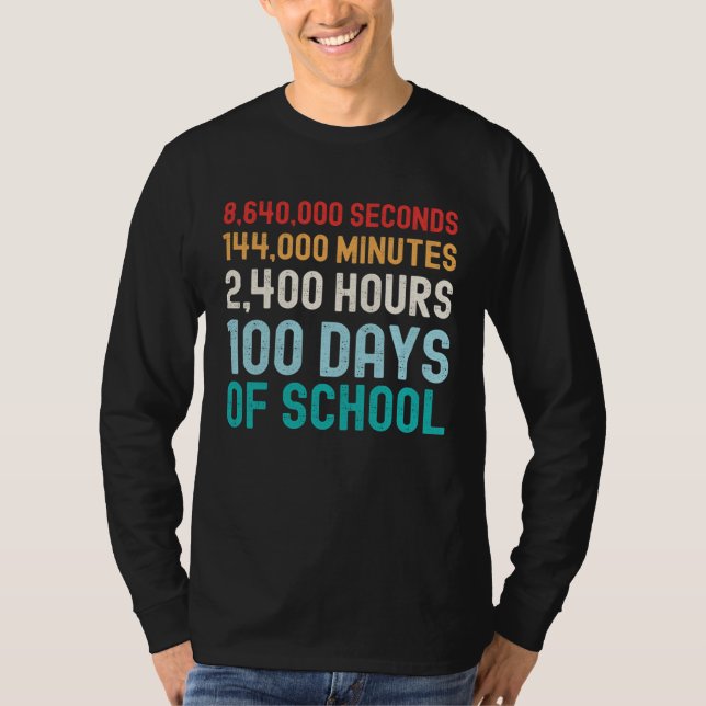 100 Days of School Math T-Shirt (Vorderseite)