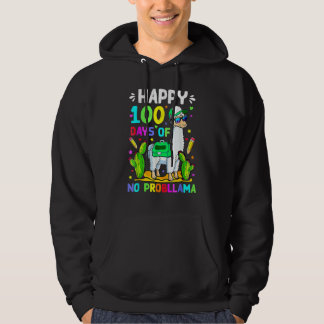 100 Days Of School No Prob Llama Llama Teacher 100 Hoodie