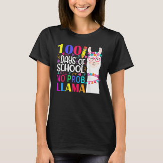 100 Days Of School No Prob Llama Llama Teacher And T-Shirt