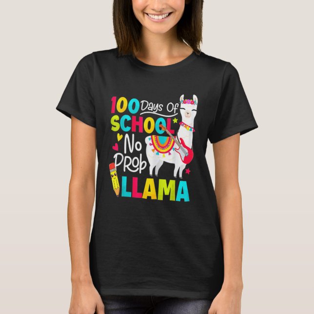 100 days of school no prob llama T-Shirt (Vorderseite)