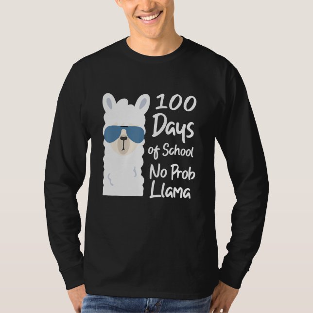 100 days of school no probliama  teacher no probli T-Shirt (Vorderseite)