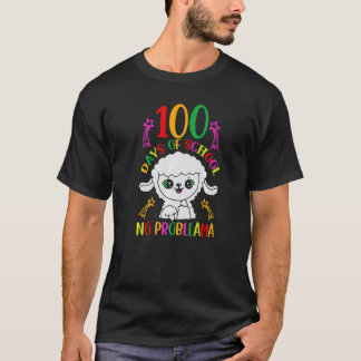 100 Days of School No Probllama 100th Day of Schoo T-Shirt