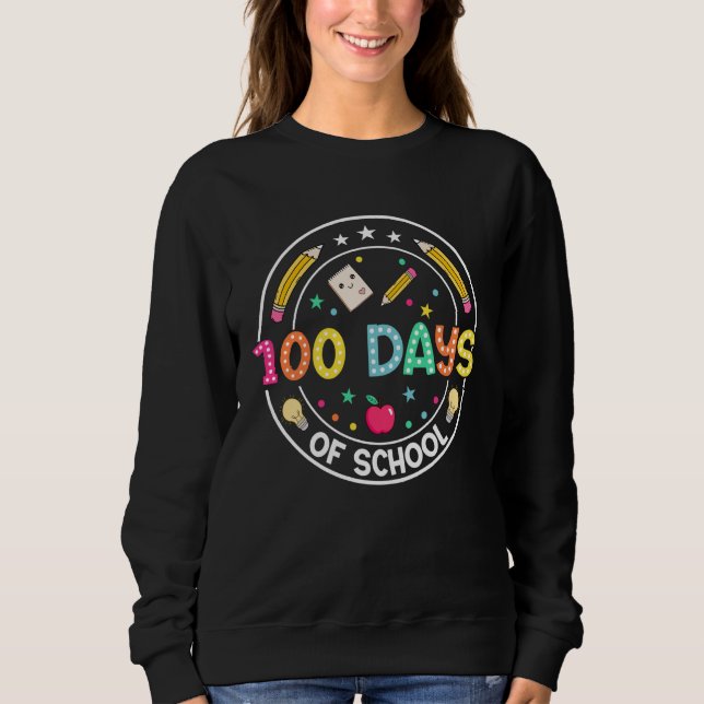 100 Days of School Pencil 100th Day of School Boys Sweatshirt (Vorderseite)