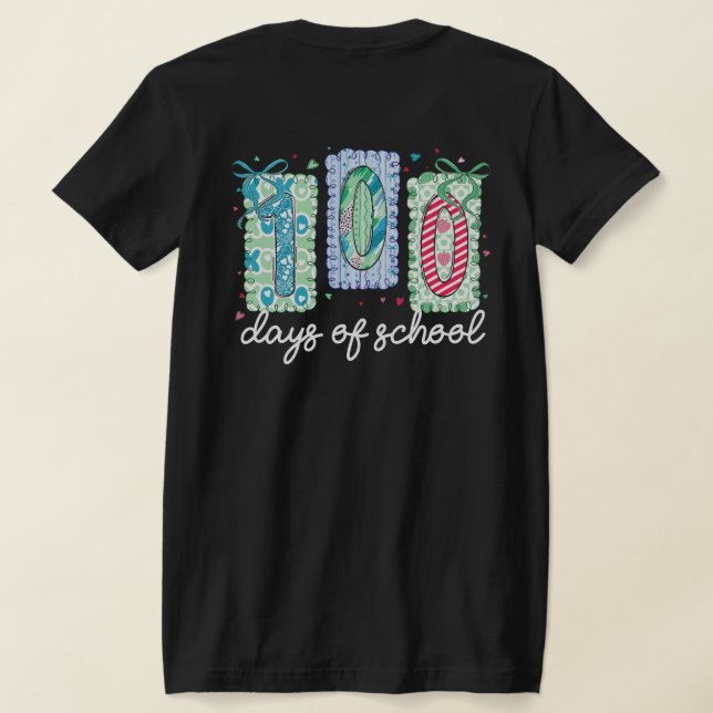 100 Days of School PNG Sublimation Design T-Shirt (AblageHinten)