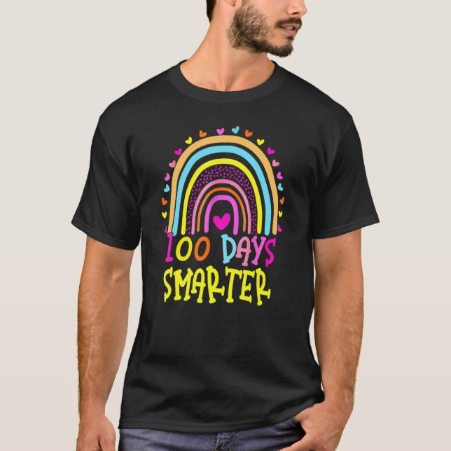100 Days Of School Rainbow Teacher Shirt 100th Day (Vorderseite)