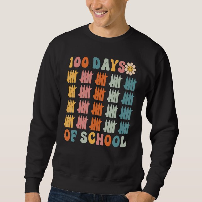100 Days of School Retro Happy 100th Day Sweatshirt (Vorderseite)