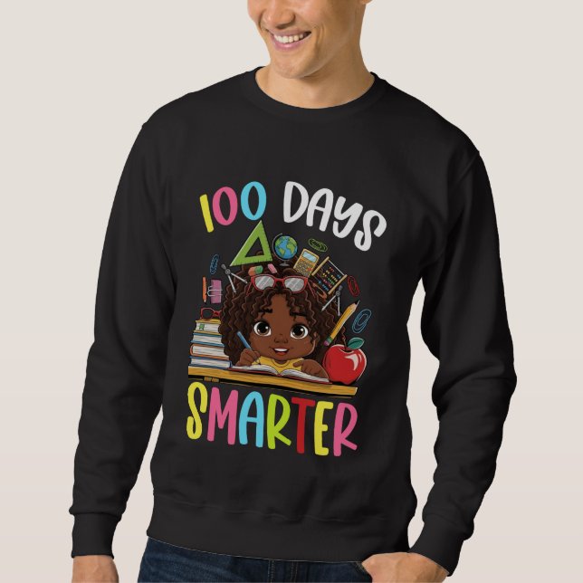 100 Days of School Shirt Afro Girl Kids 100th Day  (Vorderseite)
