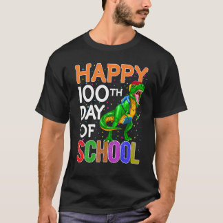 100 Days Of School Shirt Kids Boy Dinosaur T Rex P