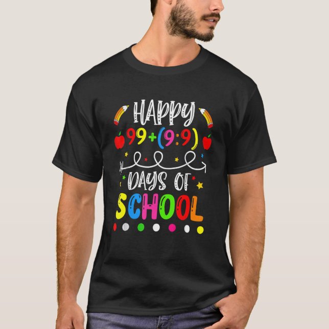 100 Days Of School Shirt Math Equation Teacher Stu (Vorderseite)