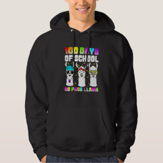 100 Days Of School Shirt No Probllama Llama 100th 