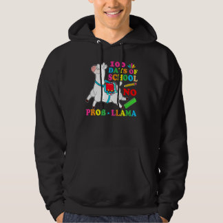 100 Days Of School Shirt No Probllama Llama 100th 