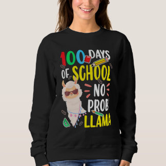 100 Days of School Shirt No Probllama Llama 100th 