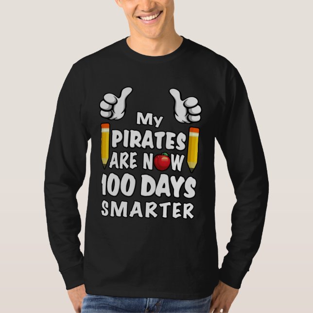 100 Days Of School Spirit Mascot  For Pirates Teac T-Shirt (Vorderseite)