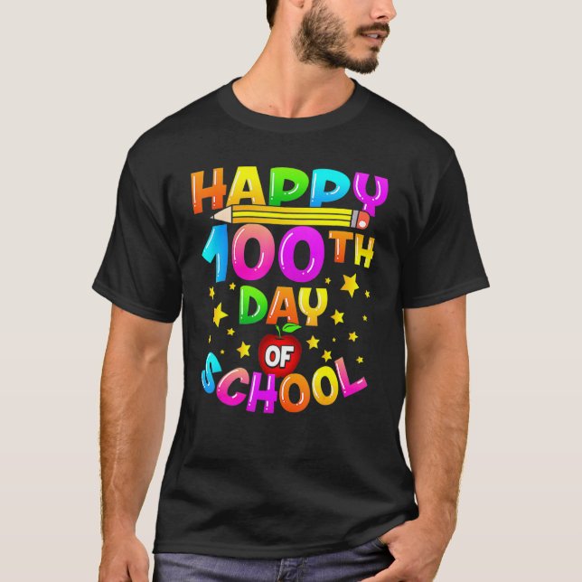 100 Days Of School Teacher 100th Day Of School 1 T-Shirt (Vorderseite)