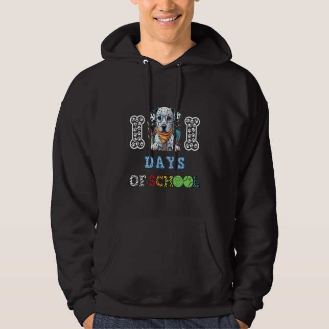 100 Days of School Teacher Dalmatian Dog Boys Girl Hoodie (Vorderseite)
