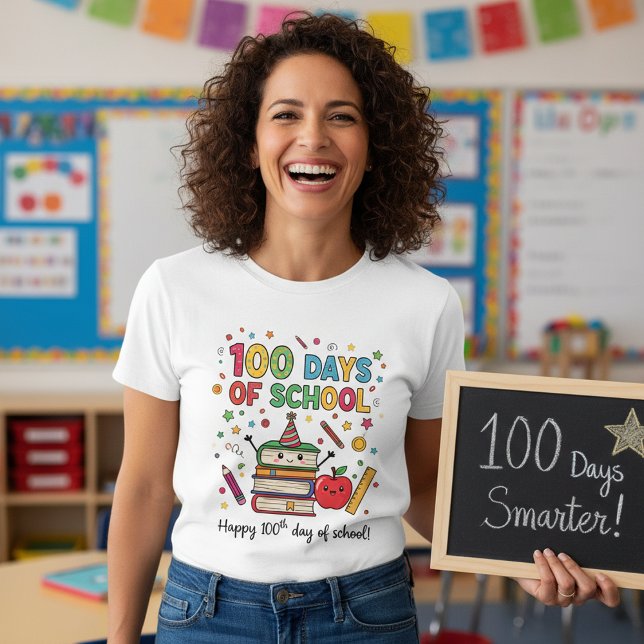 100 Days of School Teacher,Gift Celebrating 100th T-Shirt (Von Creator hochgeladen)