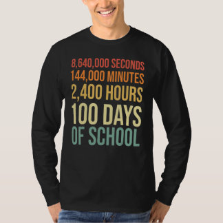 100 Days of School Teacher Outfit 80s Retro Vintag T-Shirt