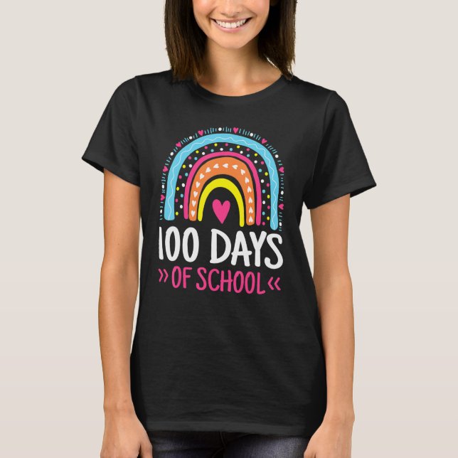 100 Days Of School Teacher Student Kids 100th Day  T-Shirt (Vorderseite)