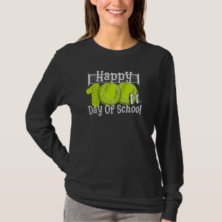 100 Days Of School Tennis Boys youth Happy 100th d T-Shirt