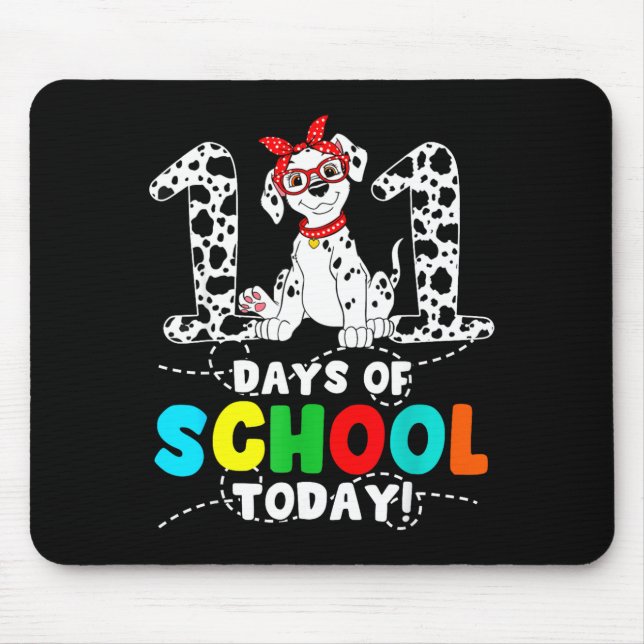 100 Days Of School Today Cute Dog Teacher Student  Mousepad (Vorne)