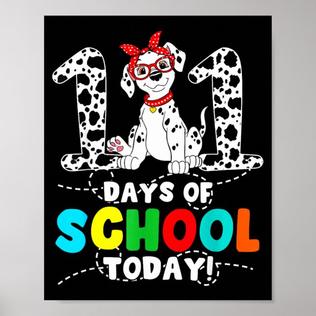 100 Days Of School Today Cute Dog Teacher Student  Poster (Vorne)