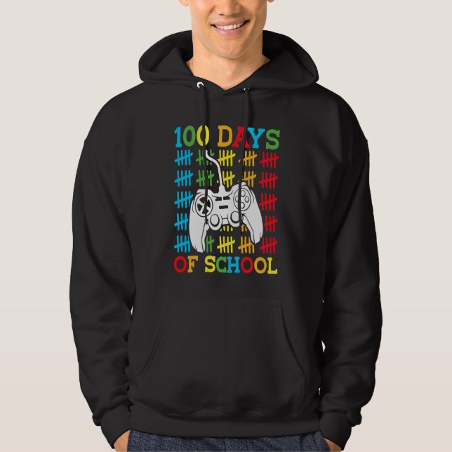 100 Days of School Video Games Controller Gaming K Hoodie (Vorderseite)