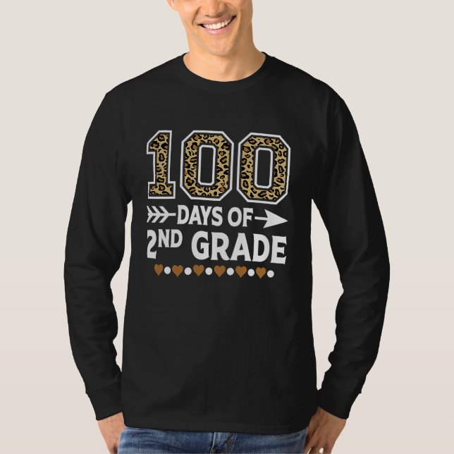 100 Days Of Second Grade Teacher 100th Day Of Scho T-Shirt (Vorderseite)