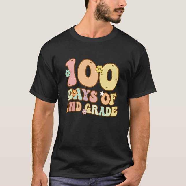 100 Days Of Second Grade Teacher 100th Day Of Scho T-Shirt (Vorderseite)