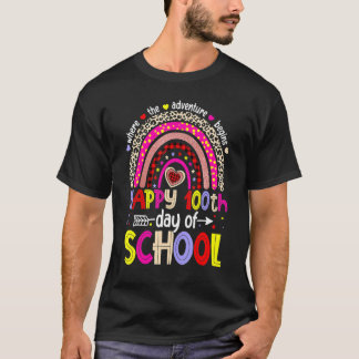 100 Days School Happy 100th Day Of School Rainbow  T-Shirt