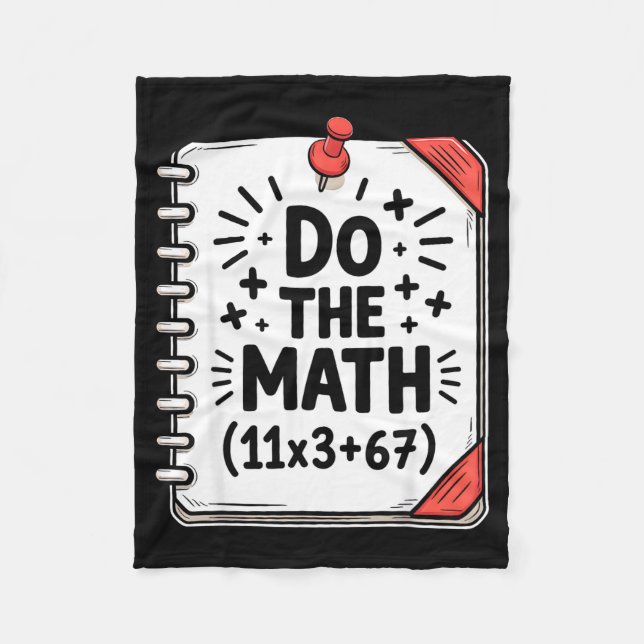 100 Days School Math Equation Do The Math 100 Funn Fleecedecke (Vorderseite)