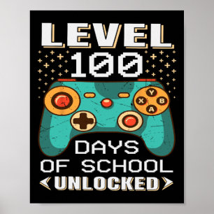 100 Days School Video Gamer 100. Tag Lehrer Stud Poster