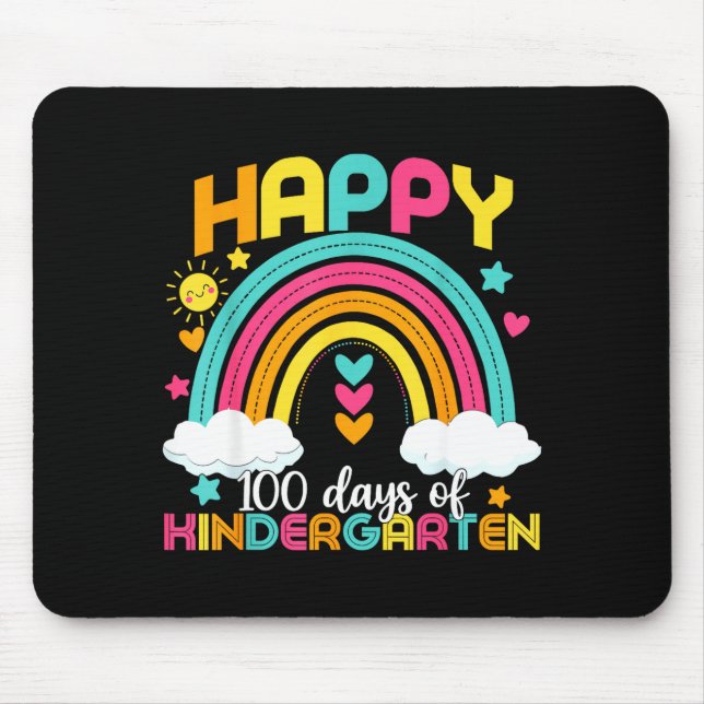 100 Days Smarter 100th Day Of Kindergarten Teacher Mousepad (Vorne)