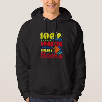 100 Days Smarter Because of Library Books Kids Tea Hoodie