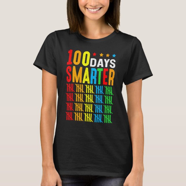 100 Days Smarter Counting By 5's 100th Day Of Scho T-Shirt (Vorderseite)