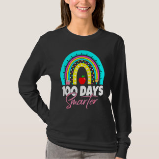 100 Days Smarter Funny 100th Day Of School Rainbow T-Shirt