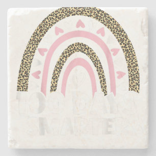 100 Days Smarter Happy 100th Day Of School Rainbow Steinuntersetzer