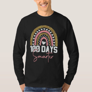 100 Days Smarter Happy 100th Day Of School Rainbow T-Shirt