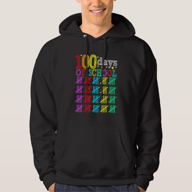 100 Days Smarter Happy 100th Day Of School Student Hoodie (Vorderseite)