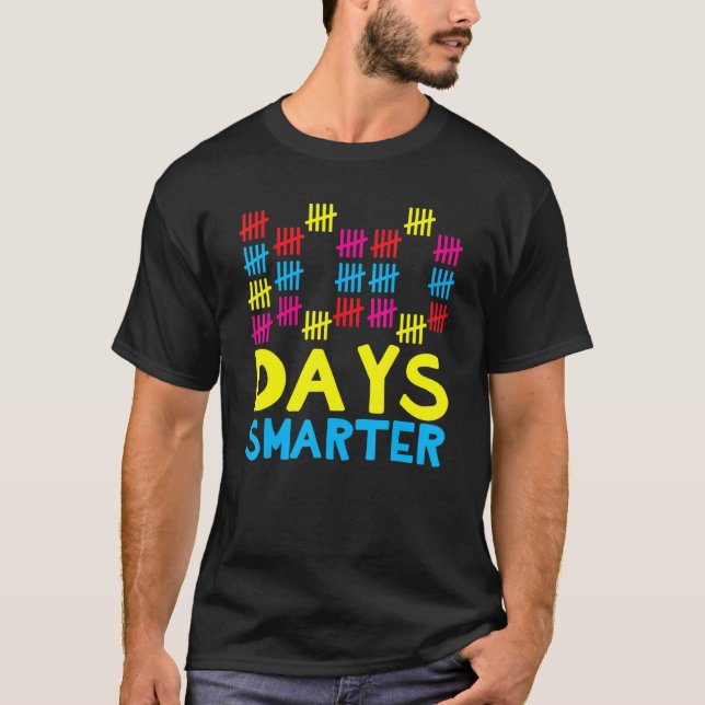 100 Days Smarter Happy 100th Day Of School Student T-Shirt (Vorderseite)