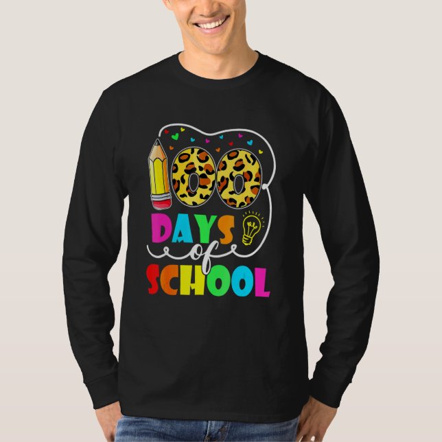100 Days Smarter Happy 100th Day Of School Student T-Shirt (Vorderseite)
