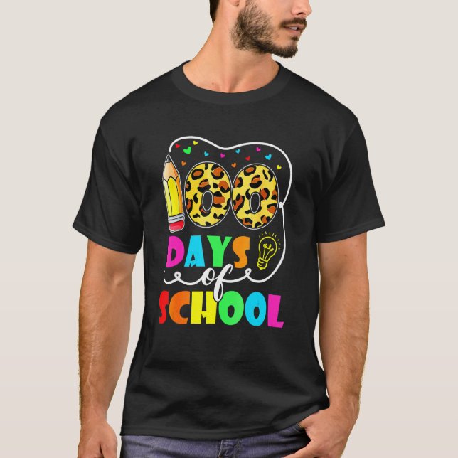 100 Days Smarter Happy 100th Day Of School Student T-Shirt (Vorderseite)