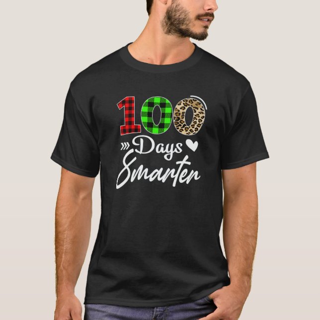 100 Days Smarter Happy 100th Day Of School Teacher T-Shirt (Vorderseite)