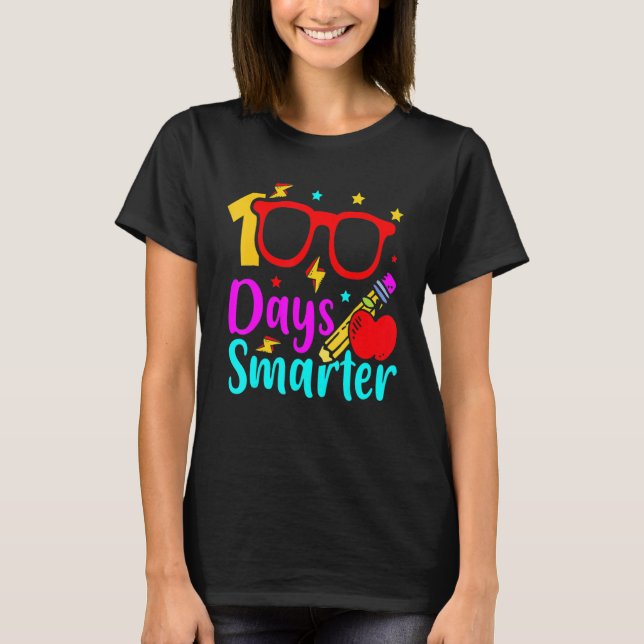 100 Days Smarter Kids Boy Girls 100th Day Of Schoo T-Shirt (Vorderseite)
