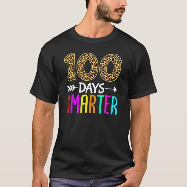 100 Days Smarter Kindergarten 100th Day Of School T-Shirt (Vorderseite)