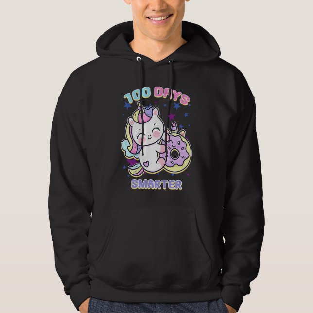 100 Days Smarter Magical Learning Unicorn with Don Hoodie (Vorderseite)