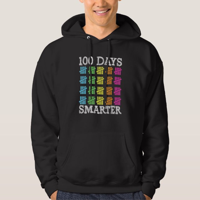 100 Days Smarter Shirt, Teachers Kids Boys Girls S Hoodie (Vorderseite)