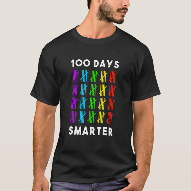 100 Days Smarter Students Boys Girls 100 Days Of S T-Shirt (Vorderseite)