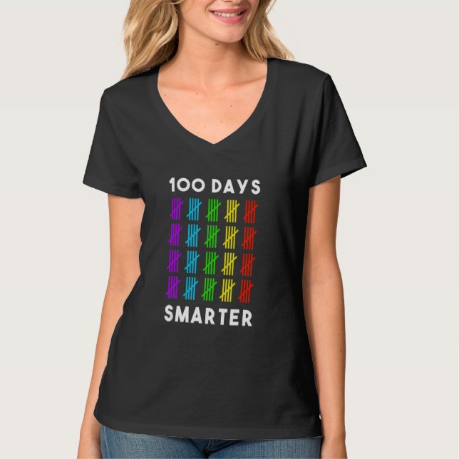 100 Days Smarter Students Boys Girls 100 Days Of S T-Shirt (Vorderseite)