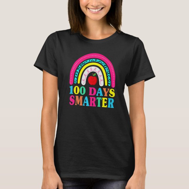 100 Days Smarter Teacher Or Student 100th dayLeopa T-Shirt (Vorderseite)