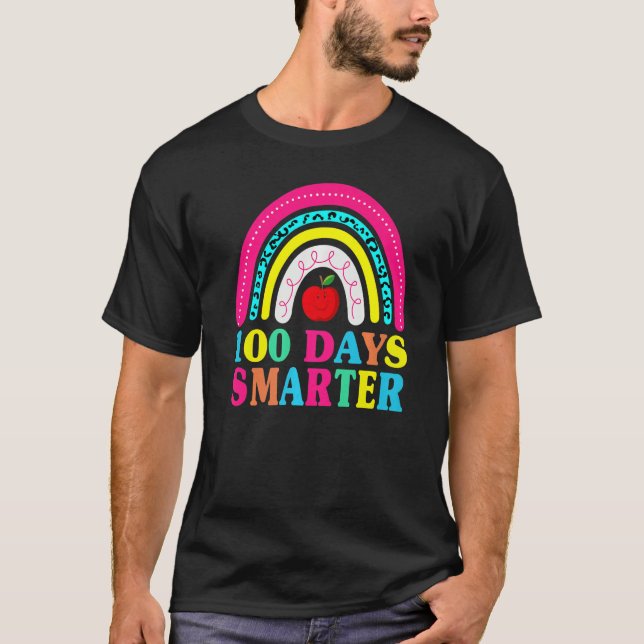 100 Days Smarter Teacher Or Student 100th dayLeopa T-Shirt (Vorderseite)